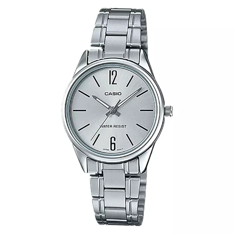 Jam Tangan Wanita Casio General LTP-V005D-7BUDF Silver Dial Stainless Steel Band