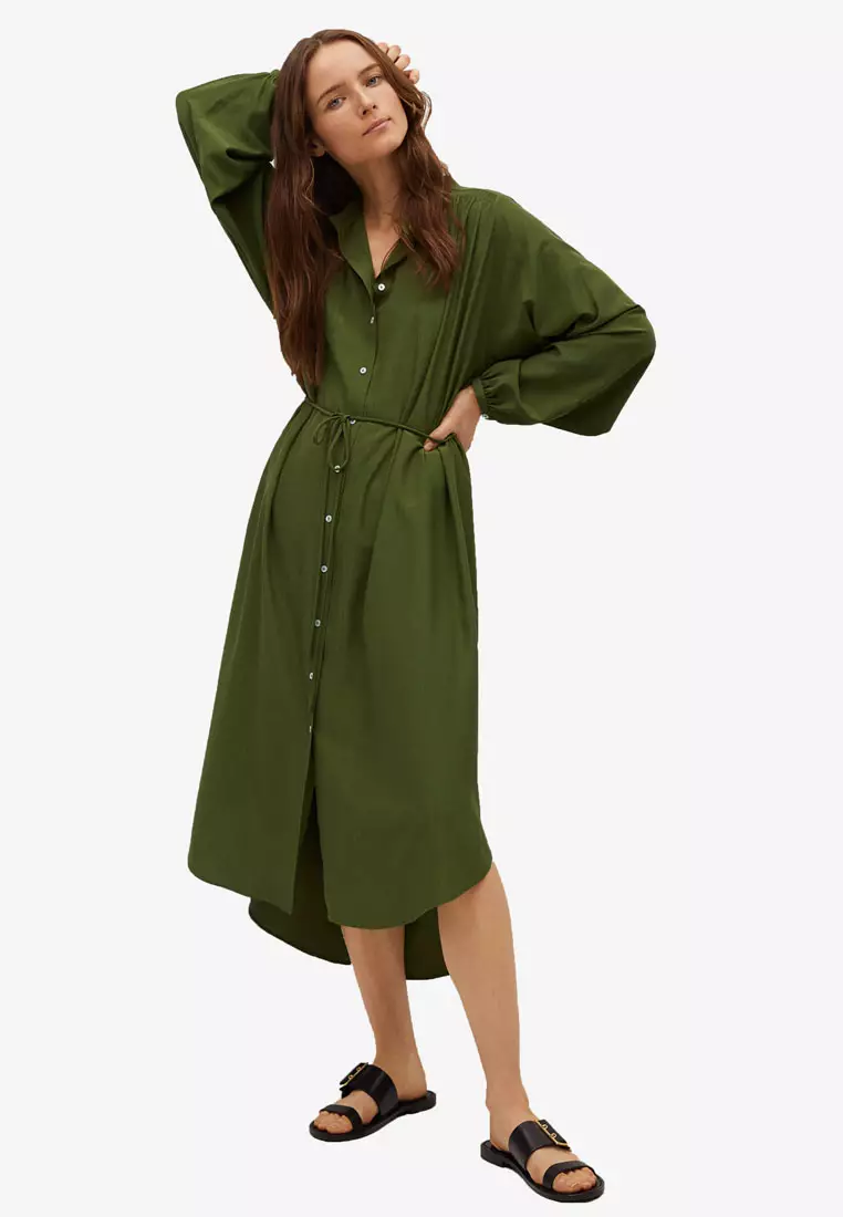 Mango midi shirt store dress