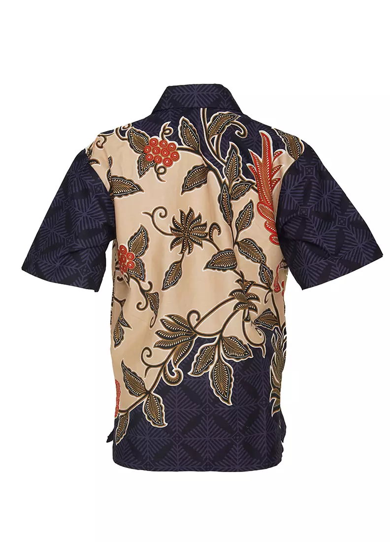 Hem Anak Laki Laki Batik Jeremy Cream Lengan Pendek