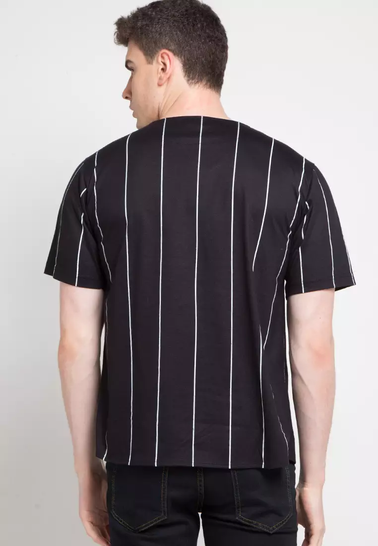 MTD41D baseball logoicon dakir blk T-shirt hitam