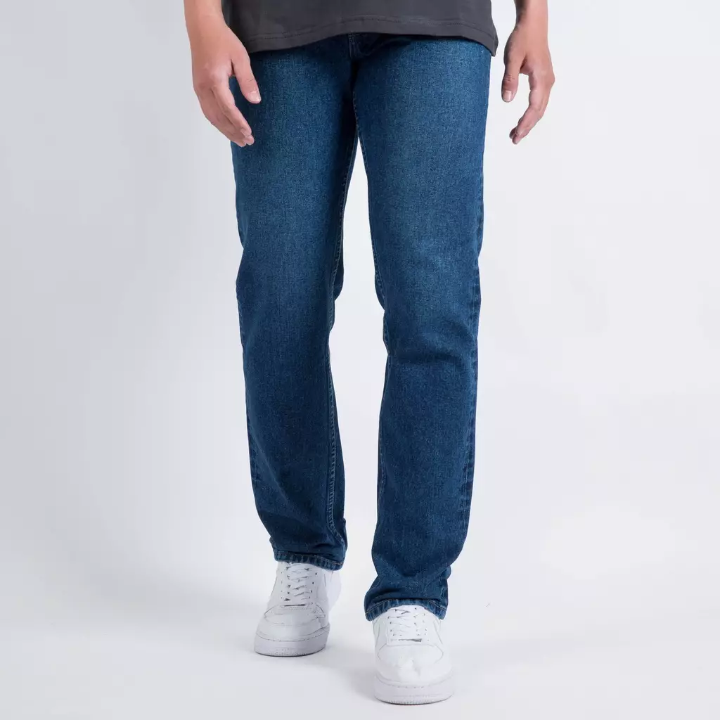 TRIPLE Celana Jeans Non Stretch Regular Slim Medium Wash (191 858 BWB)