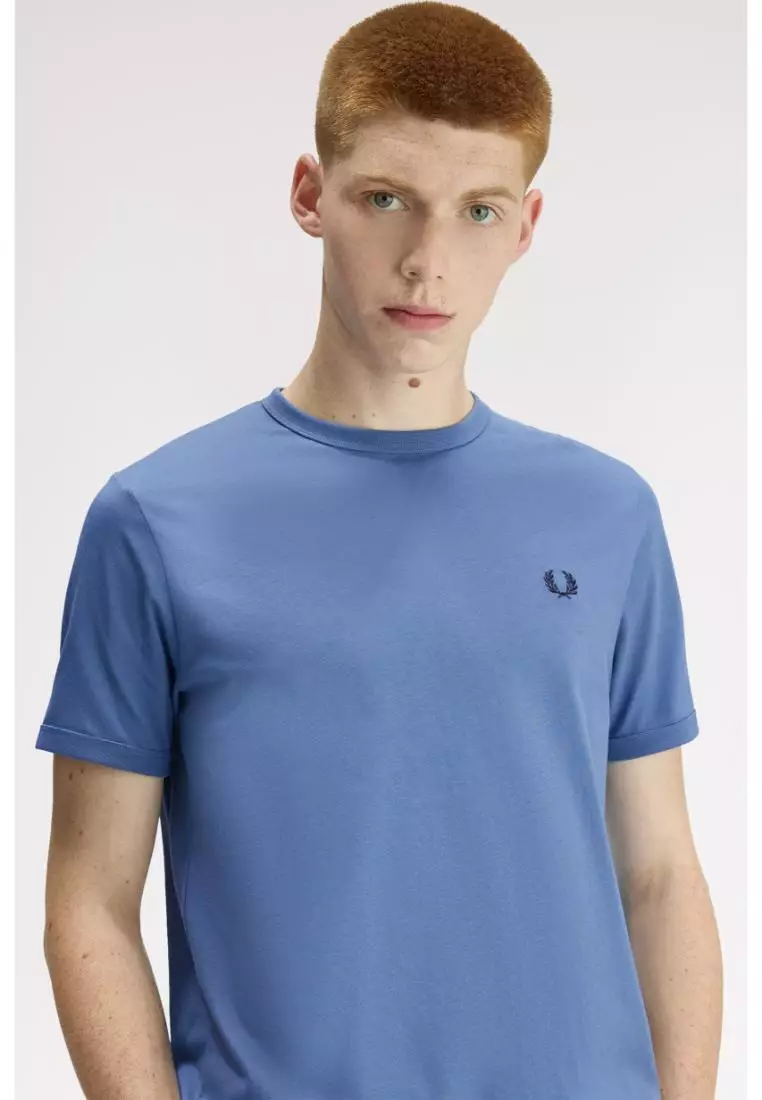 Fred Perry M3519 Ringer T-Shirt (Ace Blue)