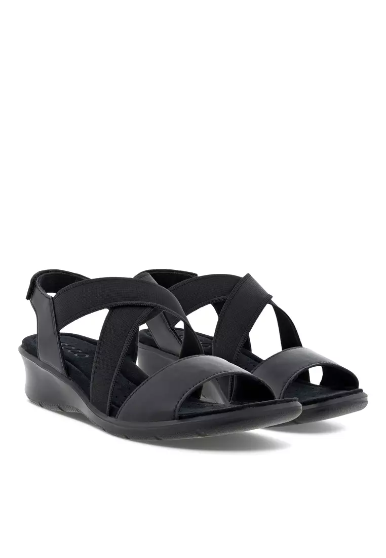 Ecco sale black sandals