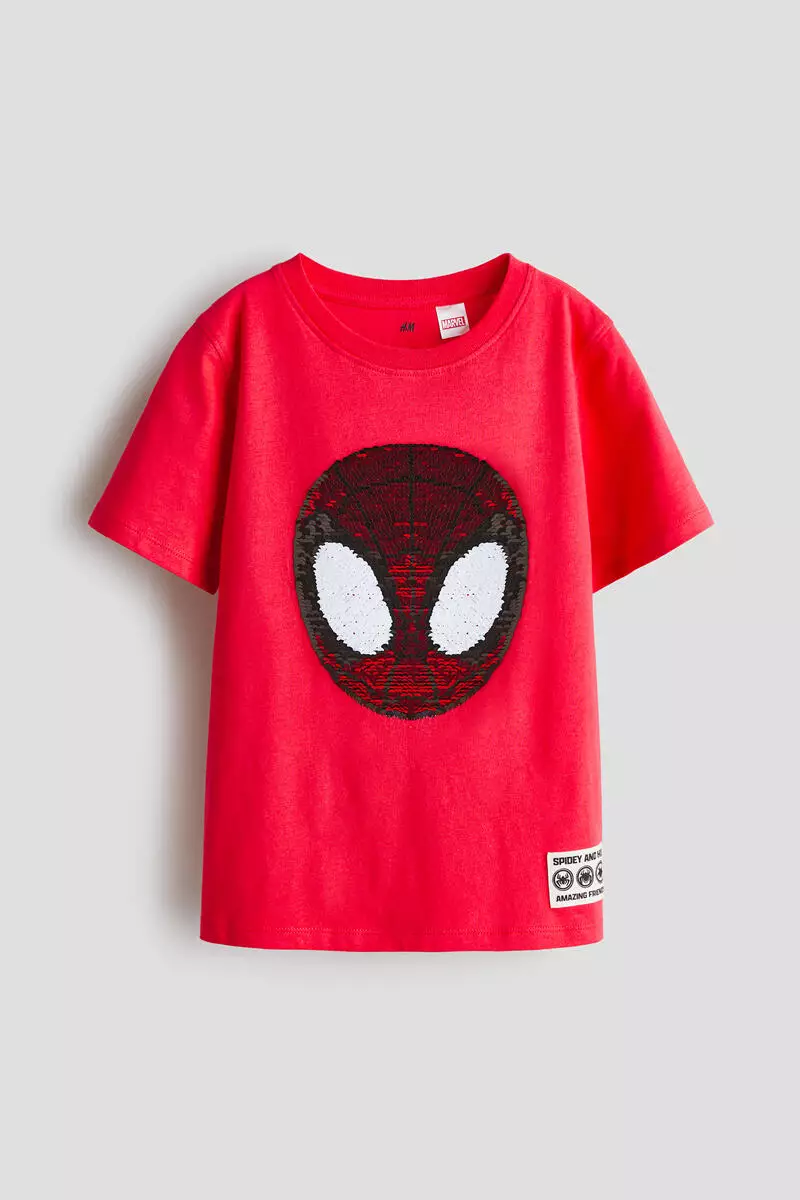 Reversible sequin T-shirt