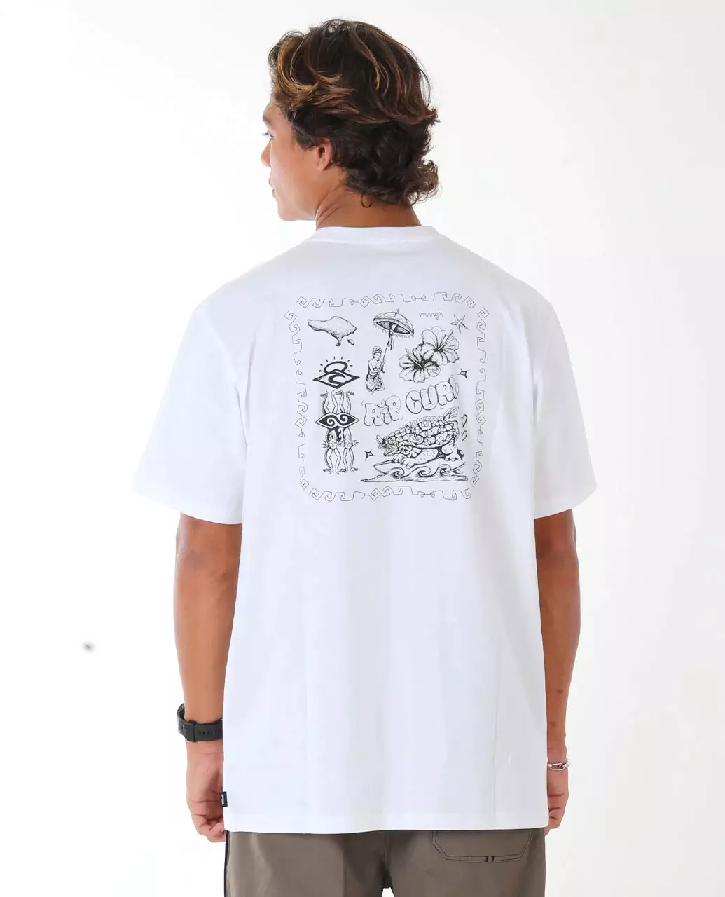 Rip Curl Men Bali Putu Surya Culture Tee - White
