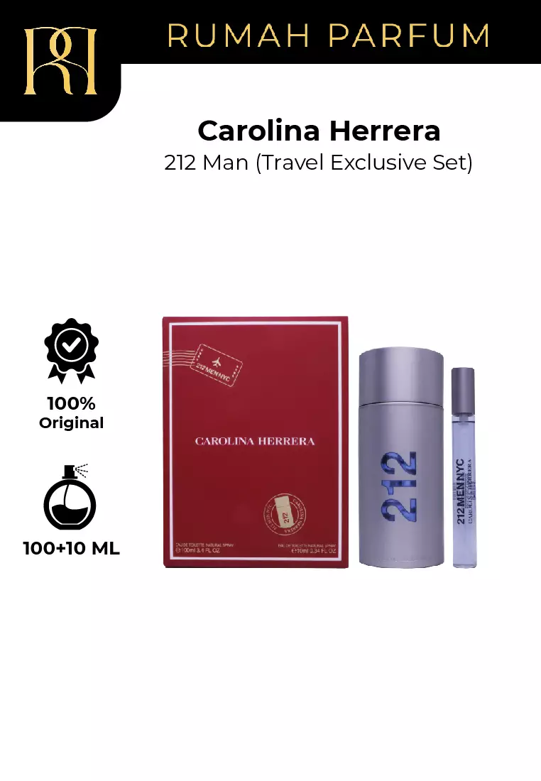 Jual CAROLINA HERRERA Carolina Herrera 212 Man (Travel Exclusive Set ...
