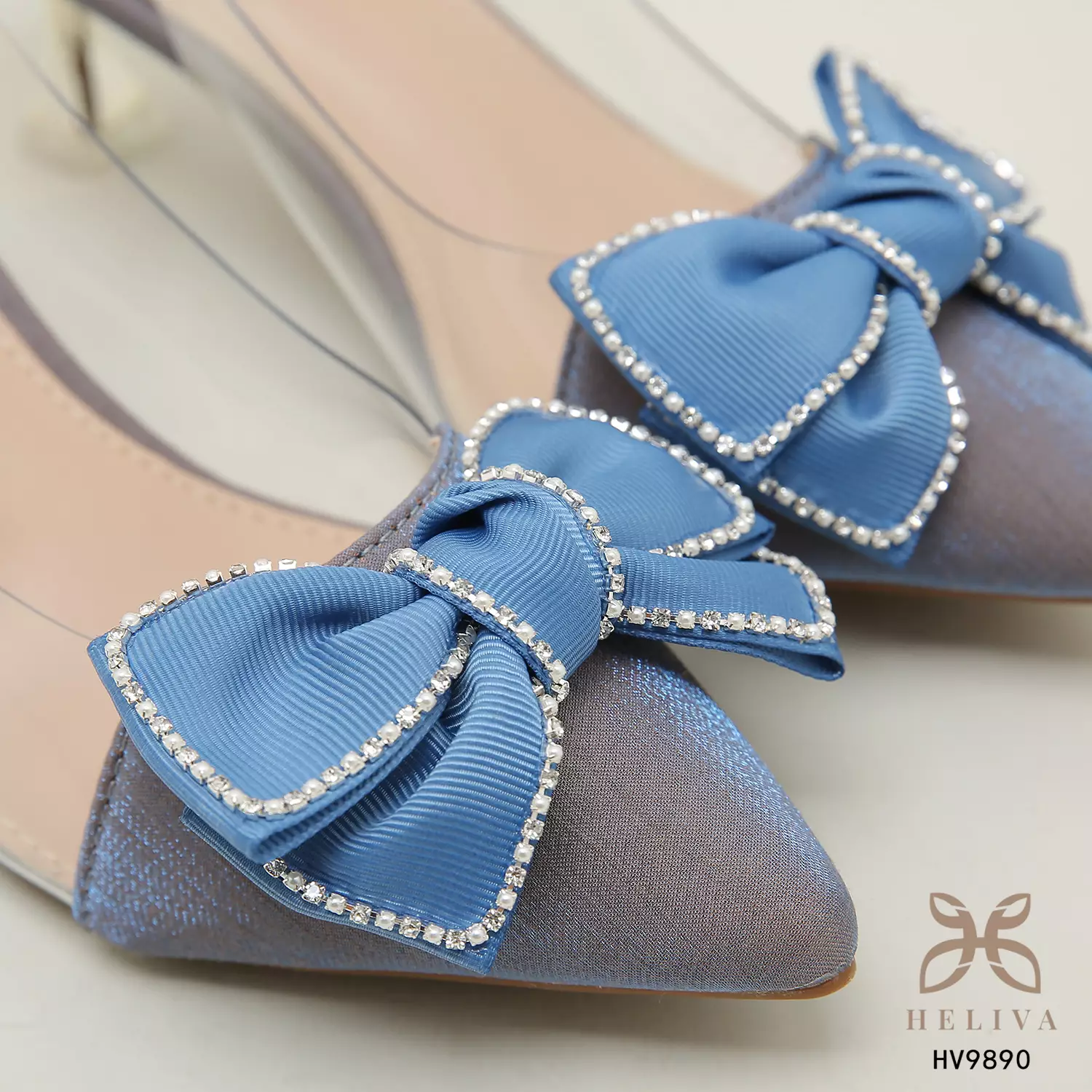 Heliva Linda High Heels Women Sling Back Shoes Butterfly Bow