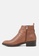 London Rag brown Ankle Length Boots with Gold Rim 794ACSH17231CEGS_3