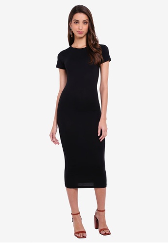 Buy Missguided Basic Short Sleeve Bodycon Midi Dress Online On