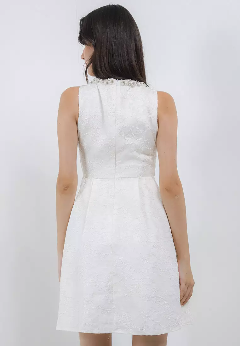 Embellished Jacquard Dress