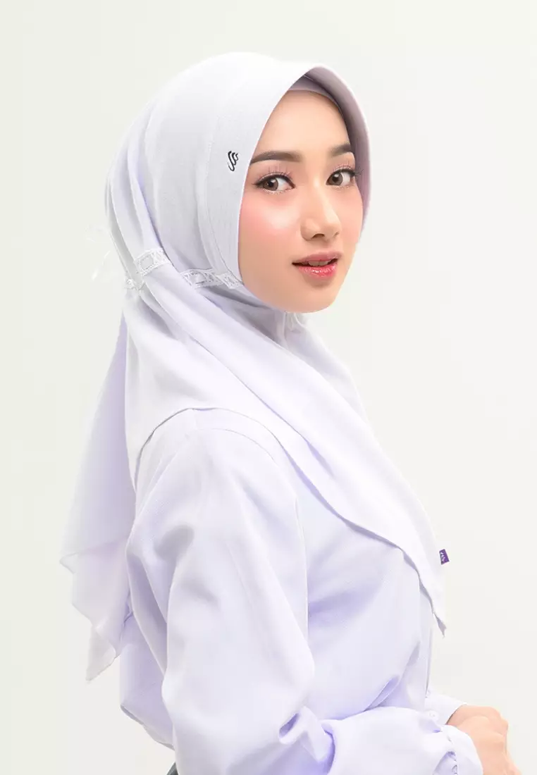 Rabbani - Kerudung Sekolah Instan Aero Exclusive Putih XL
