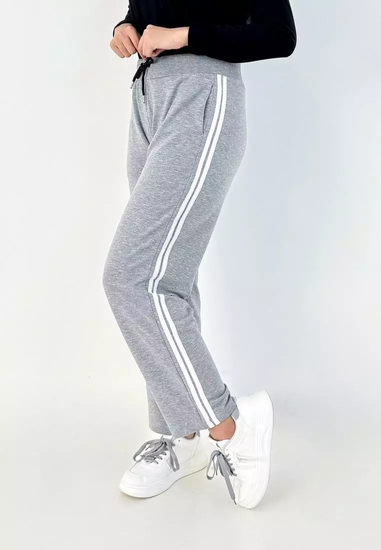 Sofia Sweatpants (Celana Panjang Training Olahraga Wanita) Abu Muda