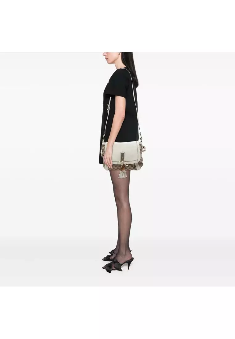 Pre-Loved Gucci Gg Canvas Bella Flap Satchel