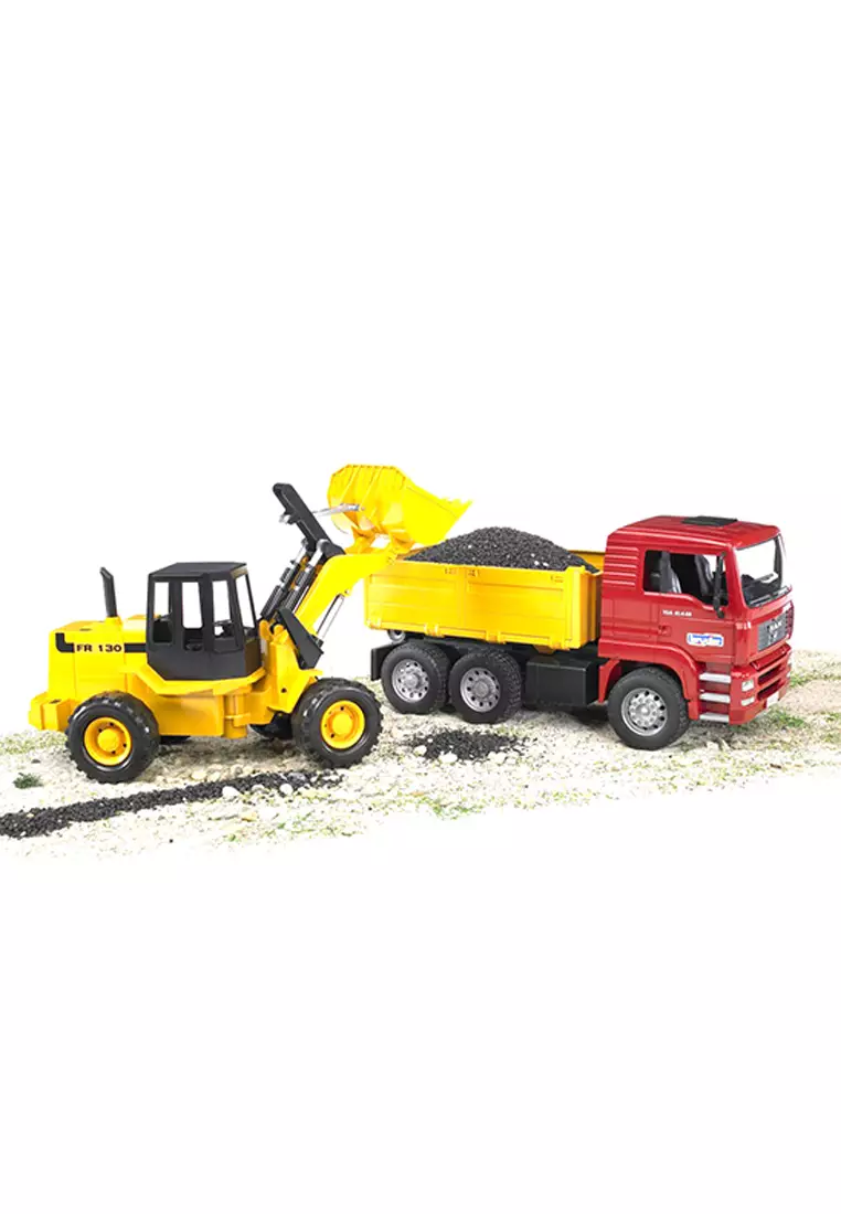 Bruder Toys 2752 MAN TGA Construction truck and articulated road loader FR 130