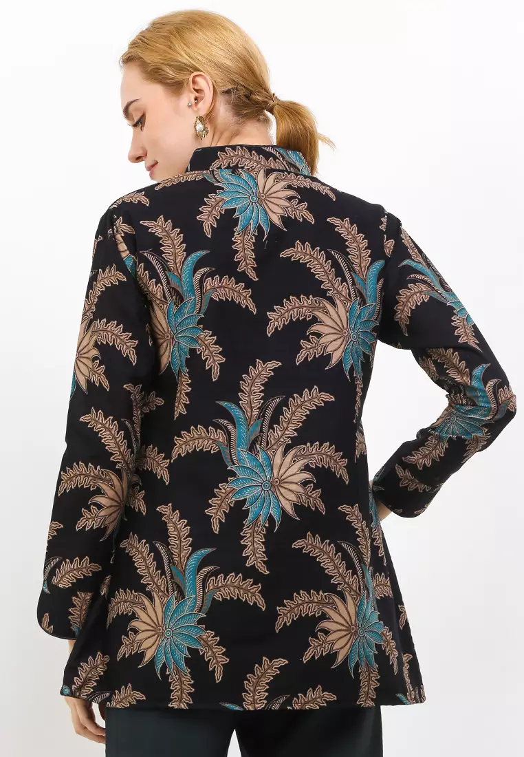 Blouse Batik Kanwa Ijo Premium Slimfit Elegant