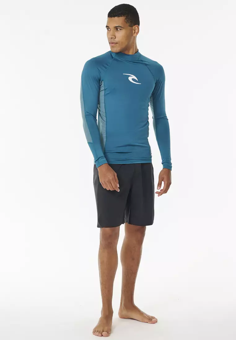 Rip Curl 2024 Mens Waves UPF Performance Short Sleeve Rash Vest 142MRV