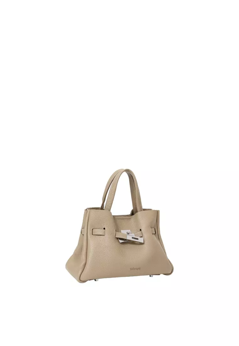 SAOIRSE Belt Soft Structural Shoulder Tote Mini - Milkshake Latte