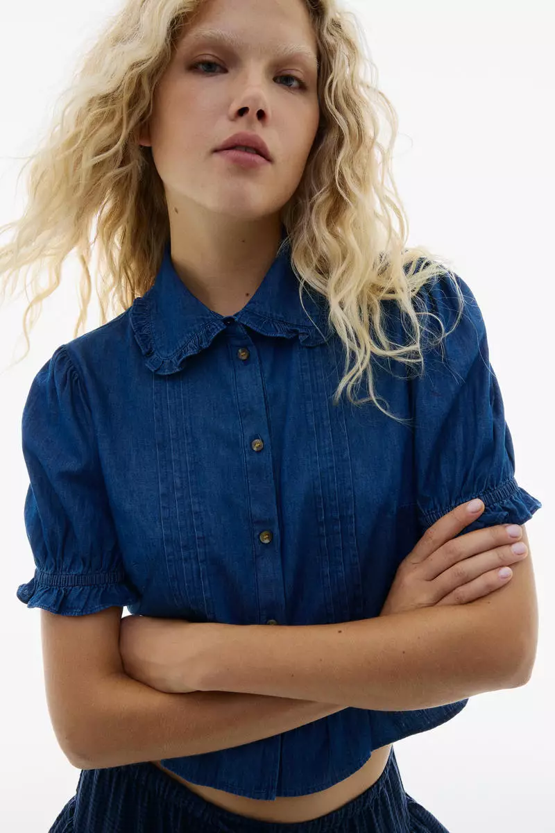 Denim blouse