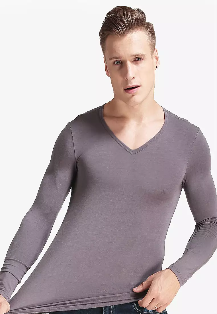 Buy Twenty Eight Shoes VANSA Tight V Neck Long sleeved Thermal