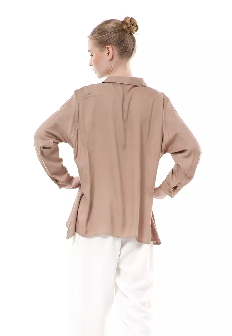 Ayudia Shirt Long Sleeve Atasan Wanita Premium Quality - Coksu
