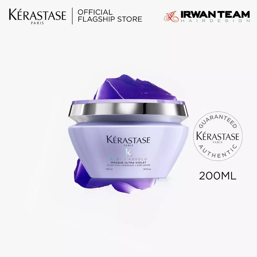 Kerastase Masque Blond Absolu Ultra Violet 200ml - Rambut Dibleach Free Gift