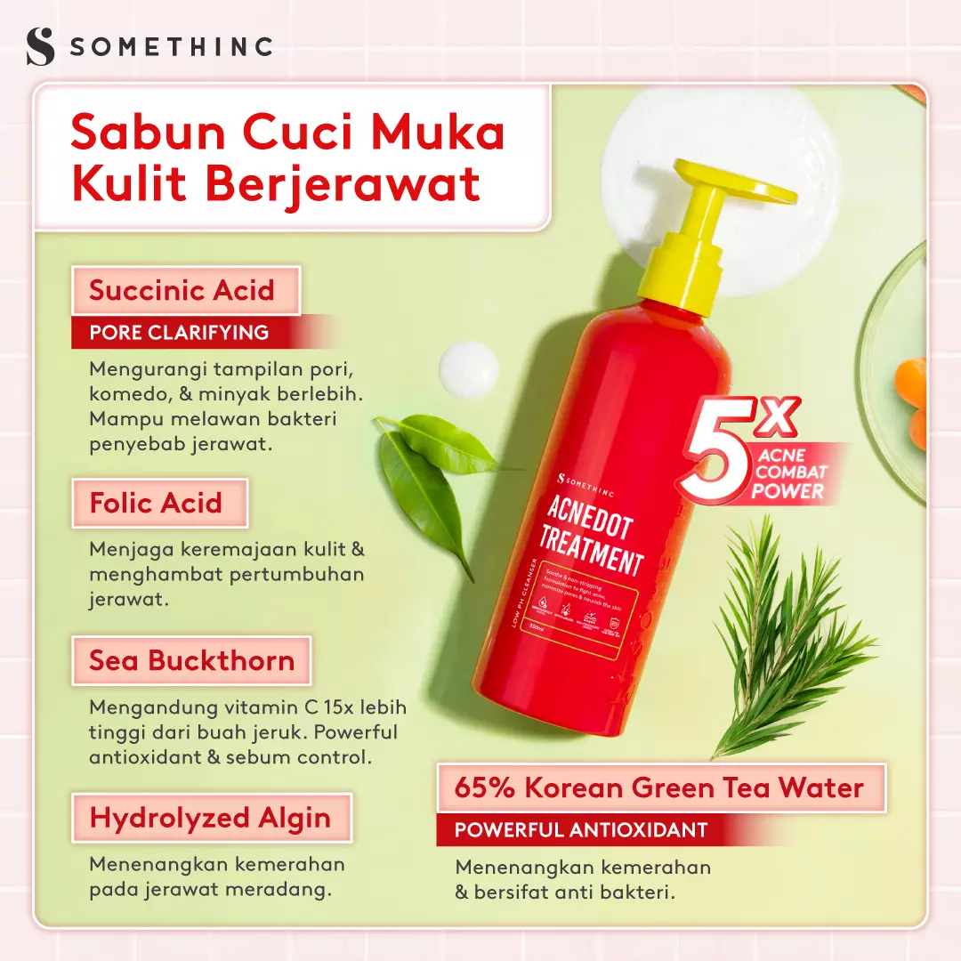 SOMETHINC ACNEDOT Treatment Low pH Cleanser - Sabun Cuci Muka Kulit Berjerawat