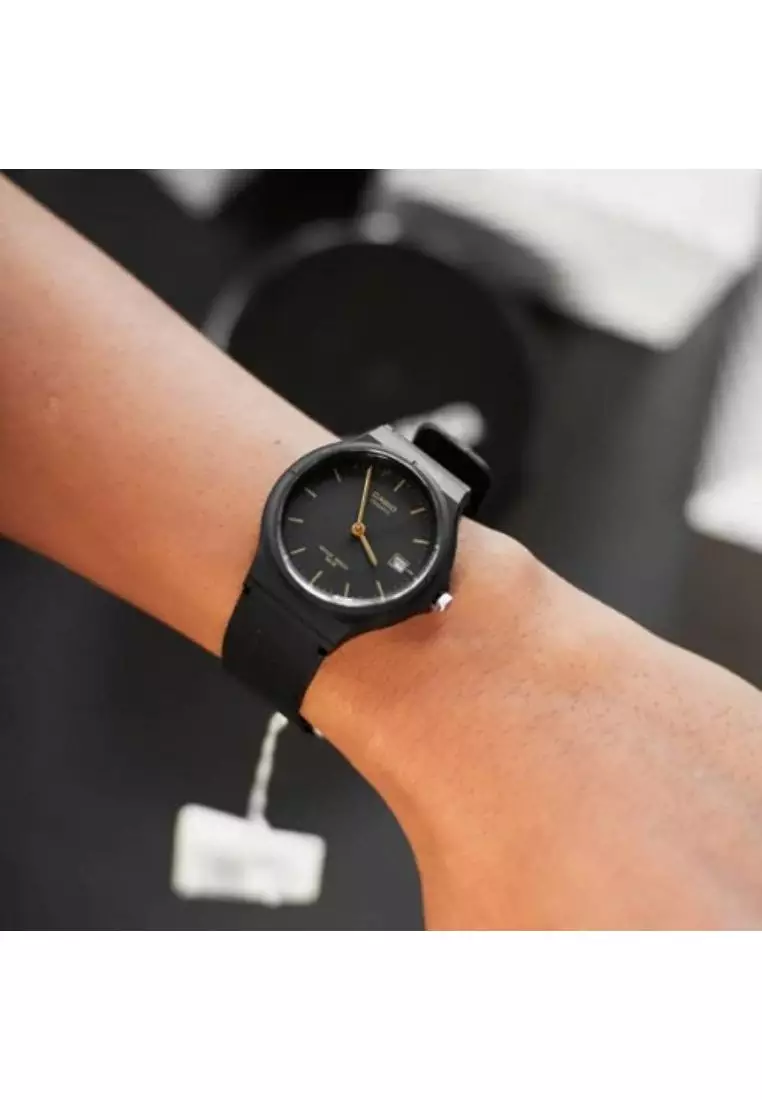 Men's Analog Watch MW-59-1EV Black Resin Band Watch for men