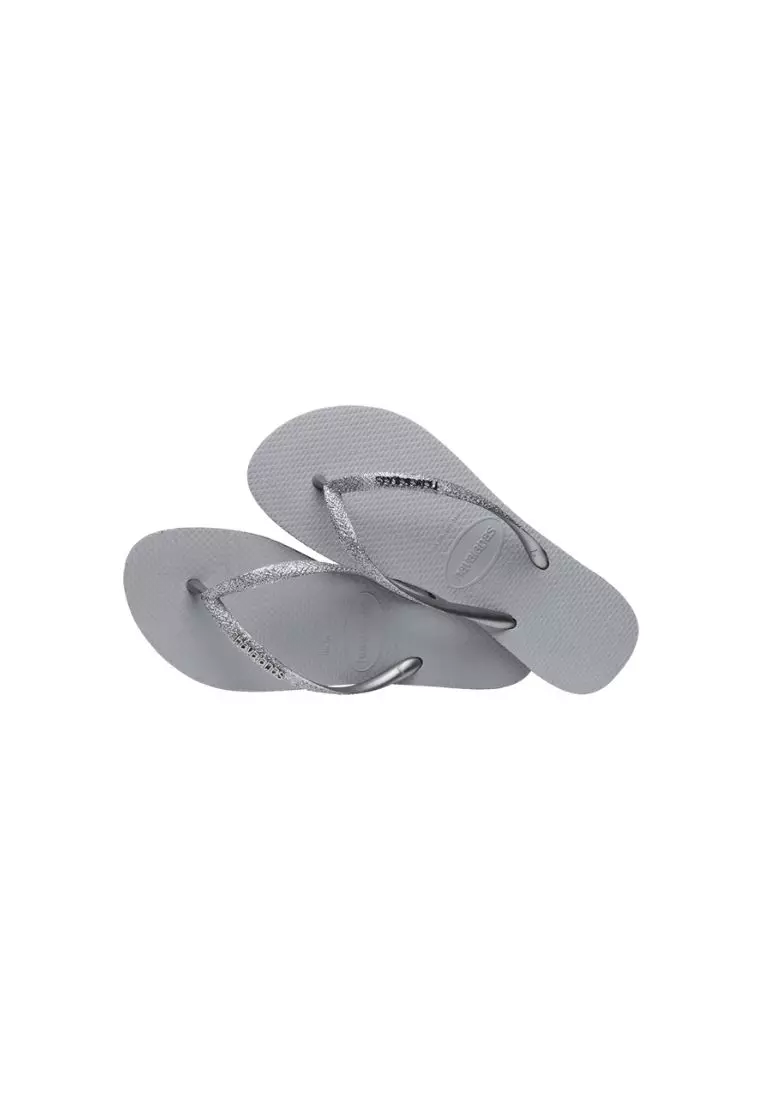 Women Slim Sparkle II Flip Flops - Ice Grey