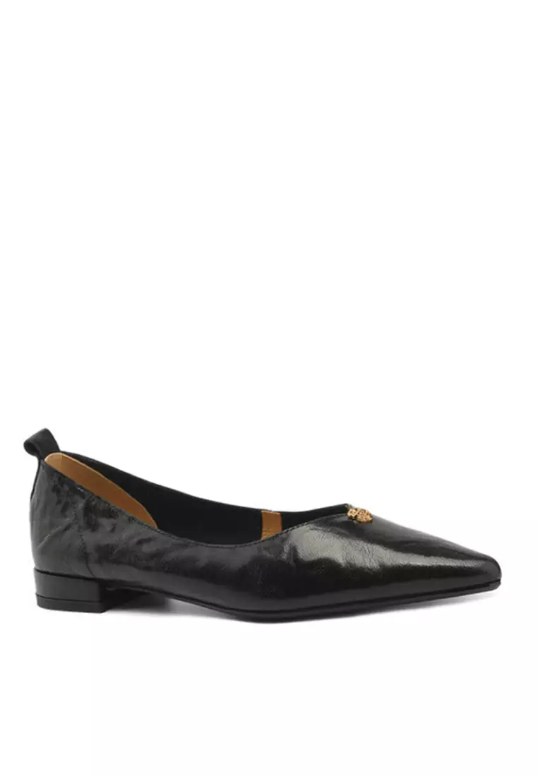 Discount on Twenty Eight Shoes  shoes - SKU: VANSA Fashion Sheepskin Flower Buckle Low Heel Pumps VSW-F-8259