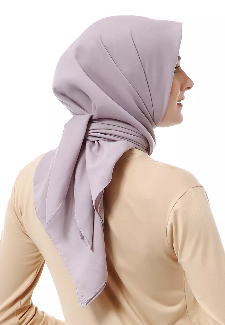 Vierra Jilbab Segiempat Paris Polos Premium Best Style - Silver