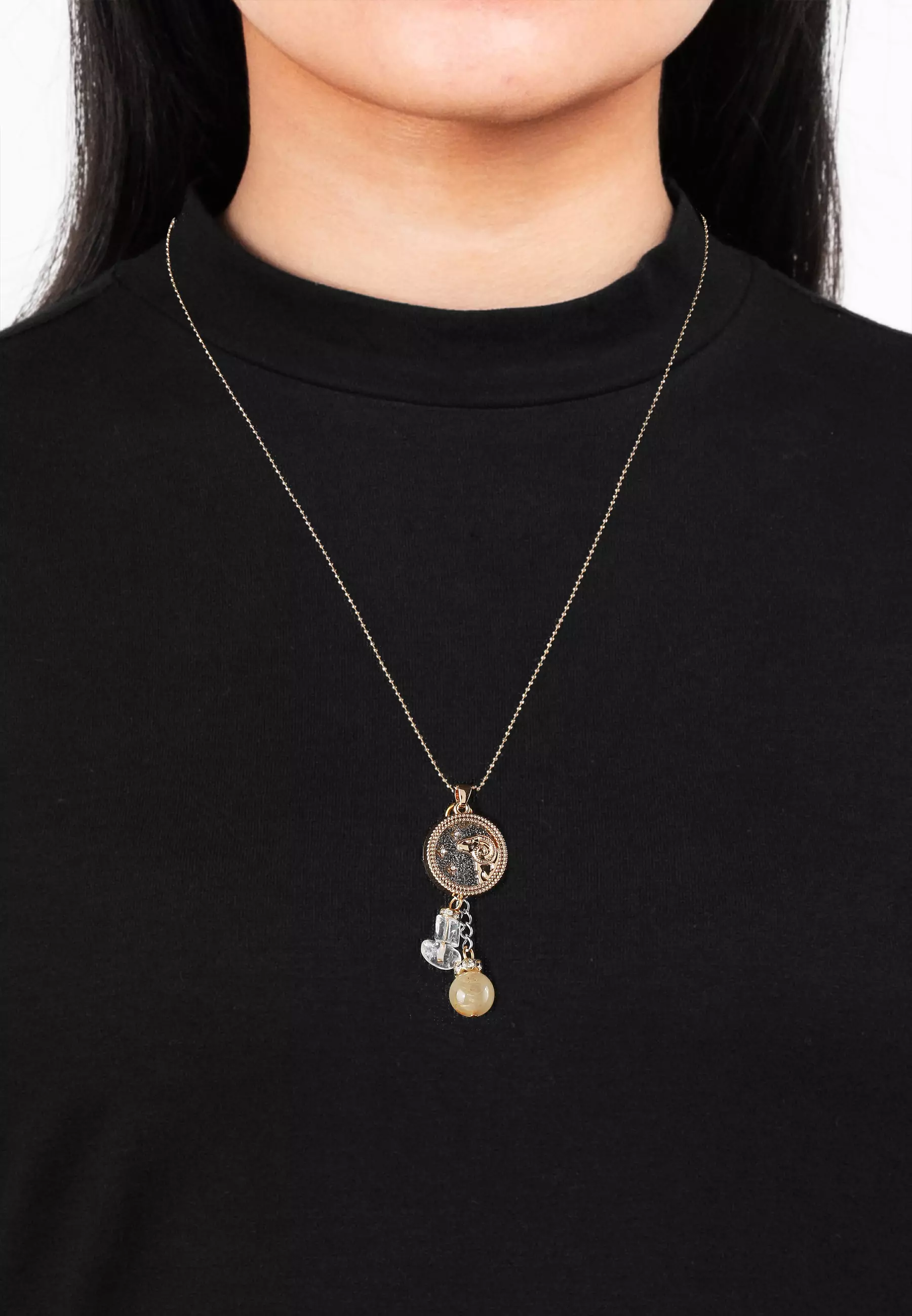 Aries with Clear Quartz & Golden Rutilated