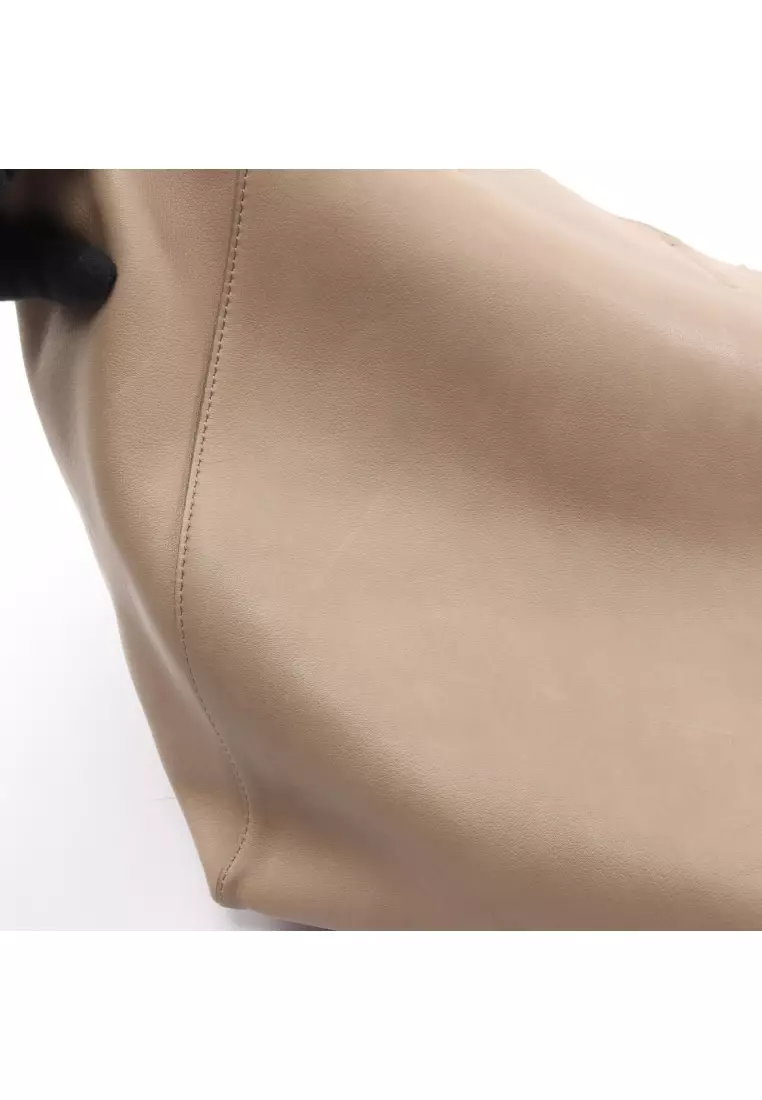 Pre-Loved Celine hippopotamus phantom Handbag tote bag leather Gray beige