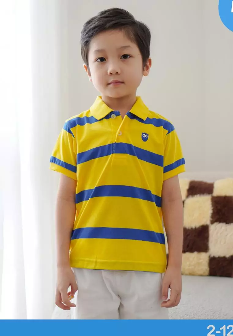 Matsuda baju kaos polo anak laki laki katun umur 2-12 Benno