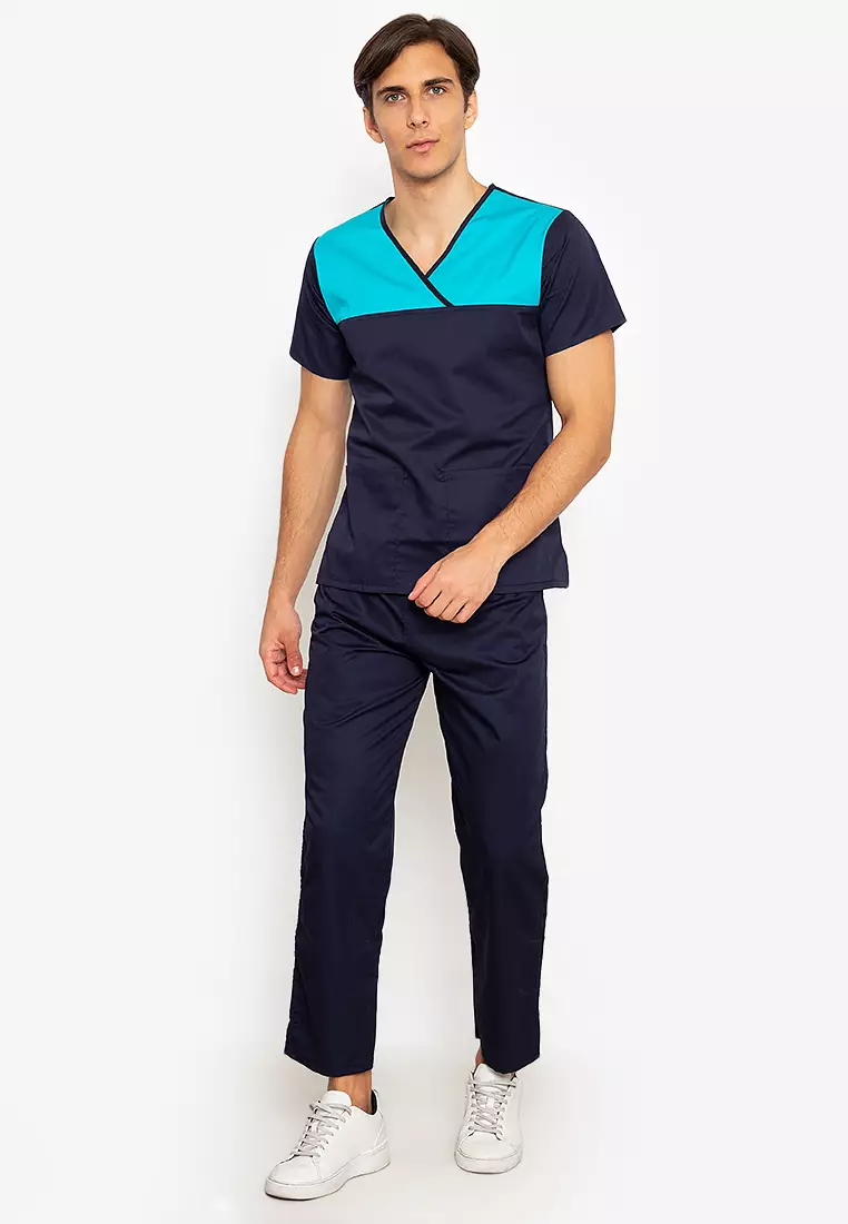 Buy INTAL GARMENTS Scrub Suit Medical Uniform SS04D Overlap Twotone