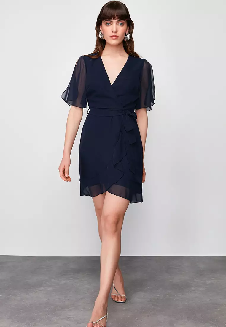 Ruffled Trim Dress