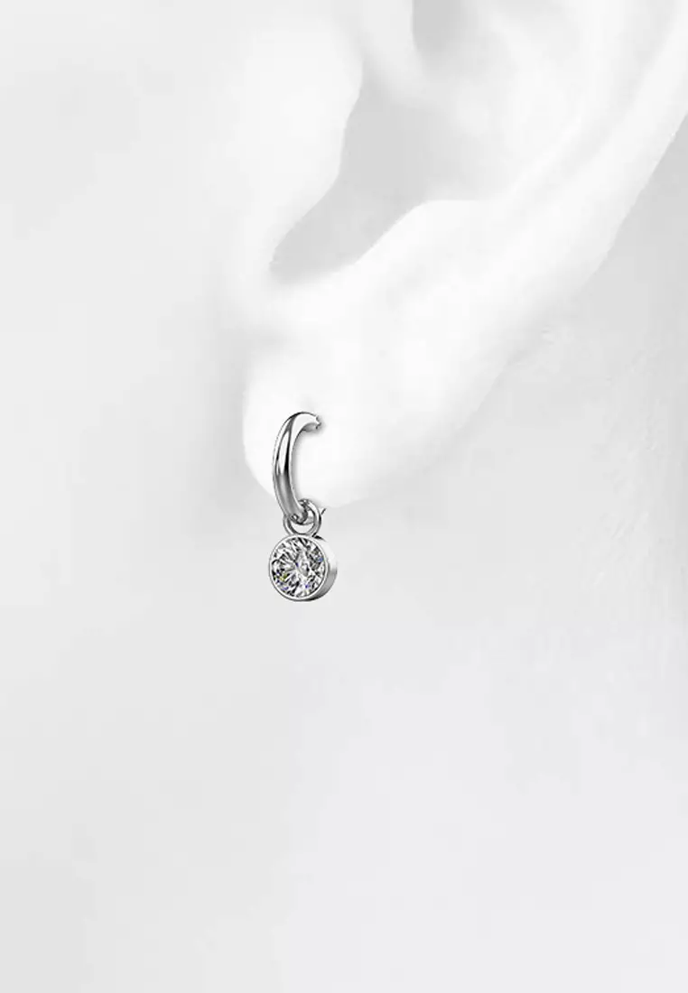 Colette Earrings Embellished with SWAROVSKI® crystals - White Gold/Clear