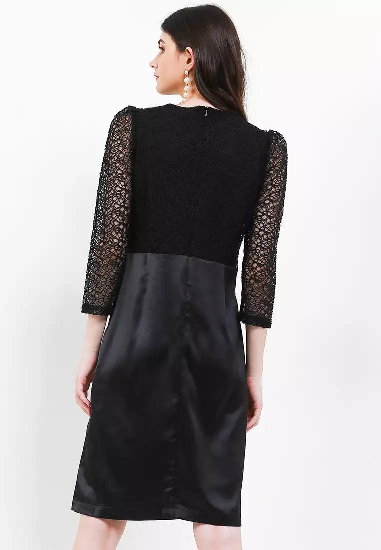 Variation Sleeve Lace Dress