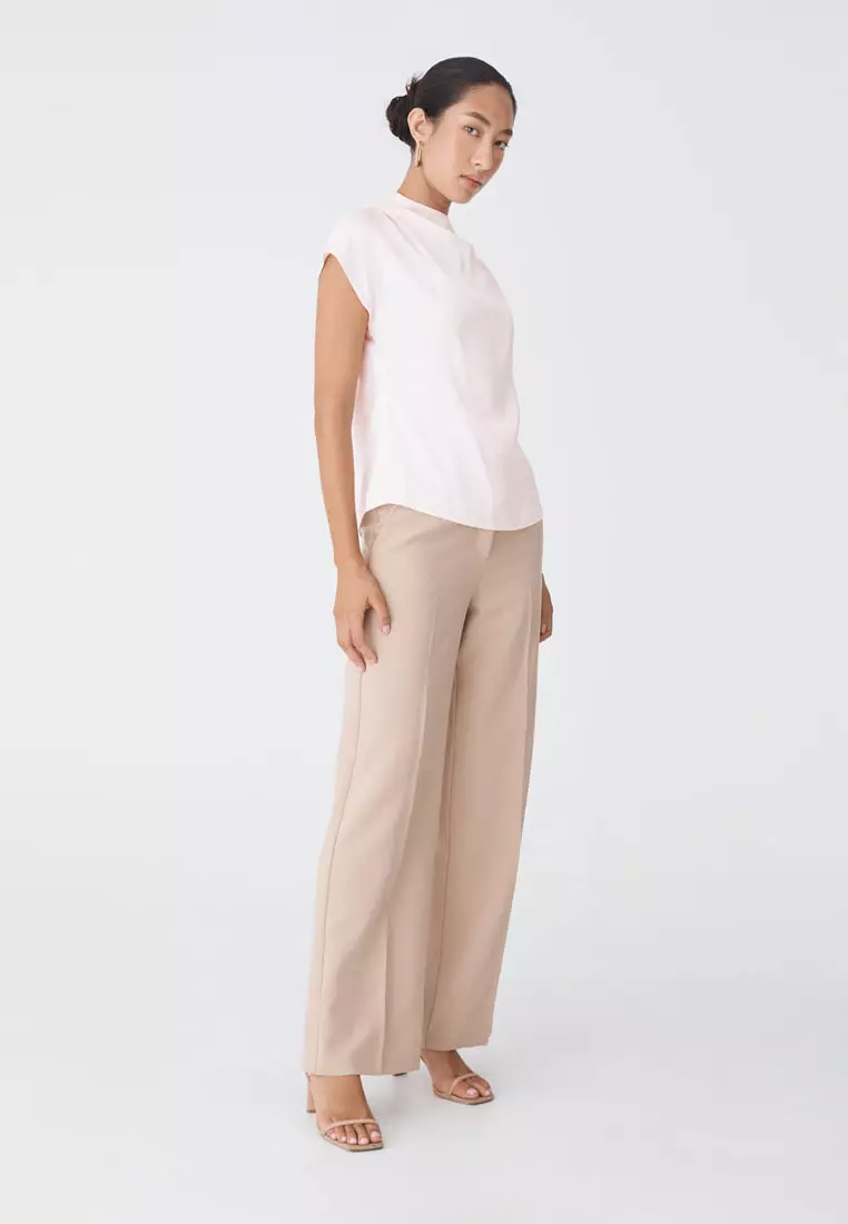 Zafina Pleated Draped Top