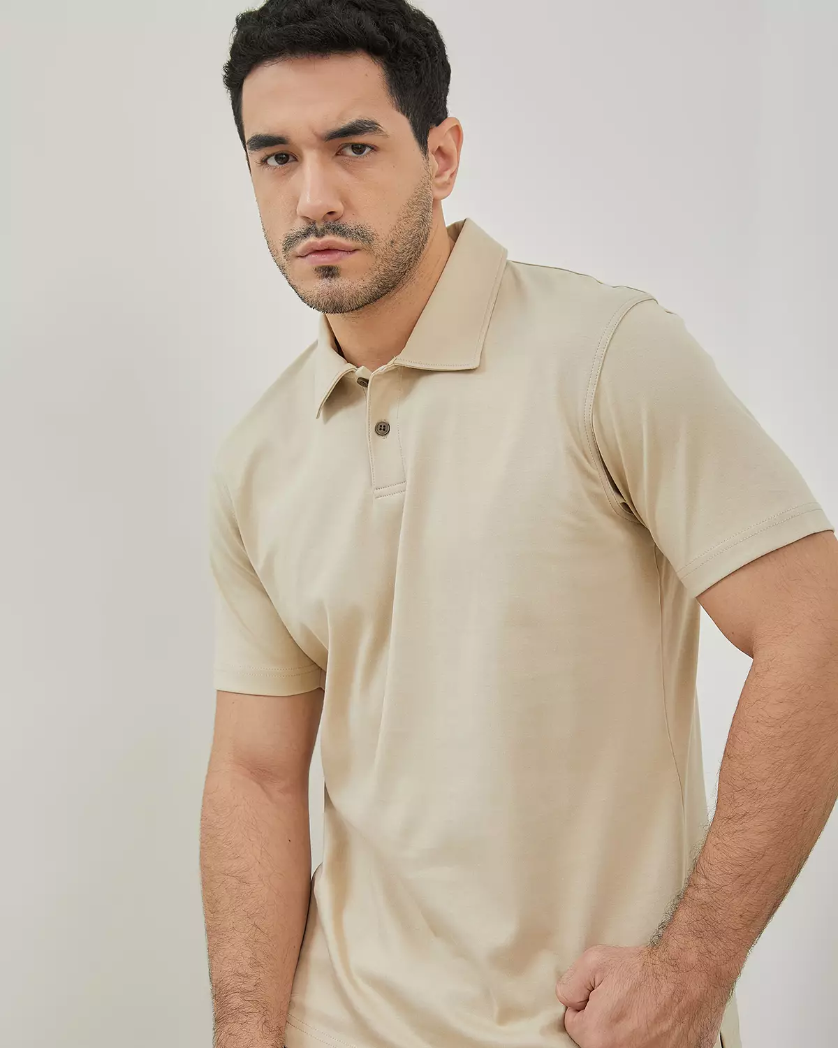 MEN'S CREAM POLO SHIRT