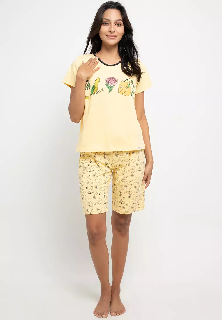 Pyjama Pijama Short Sleeve Short Pants Sleepwear