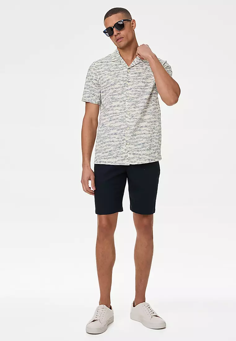 Pure Cotton Cuban Collar Shirt