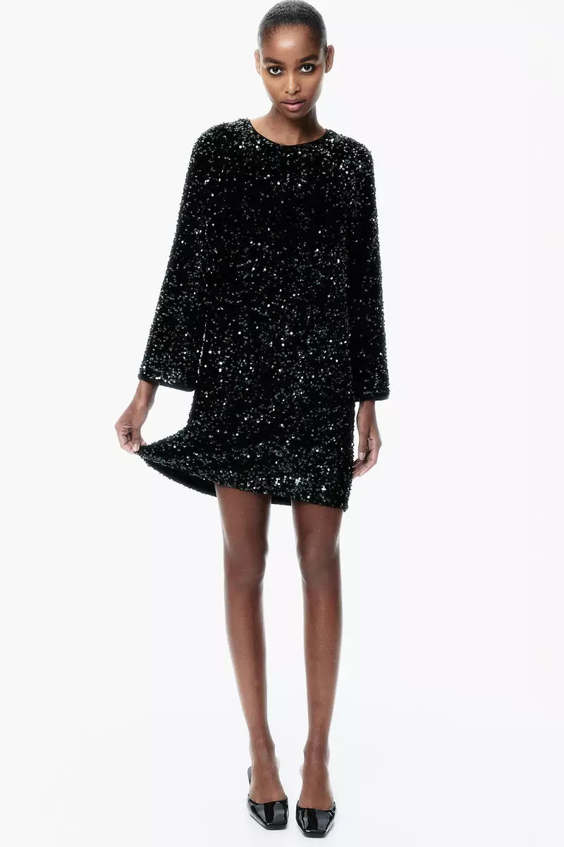 Sequined A-line dress