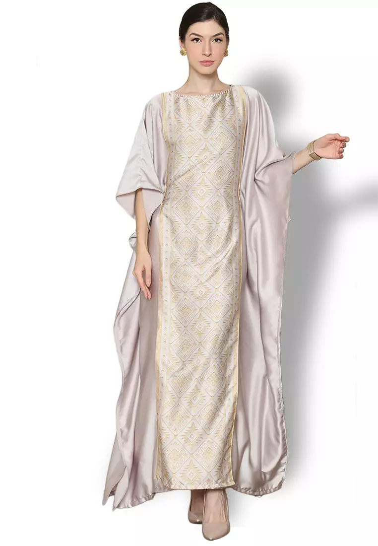 Kanzi Exclusive Short Sleeve Songket Kaftan