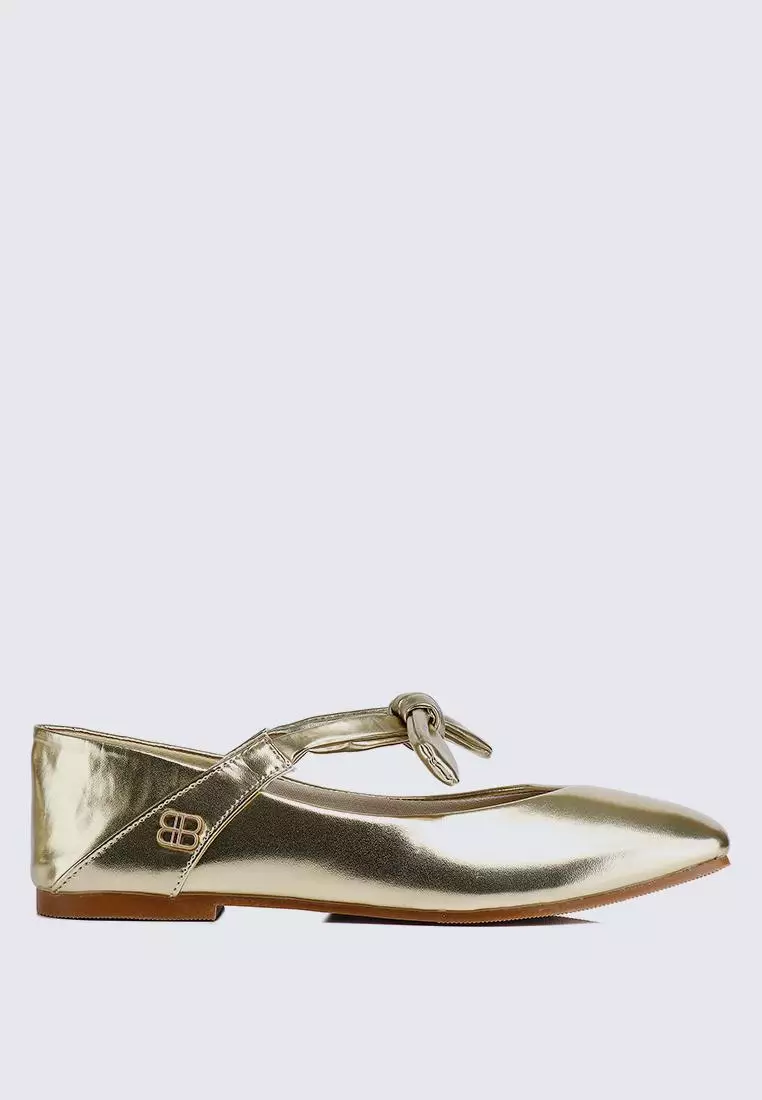 Discount on My Ballerine  shoes - SKU: My Ballerine Brenee Comfy Ballerina In Gold