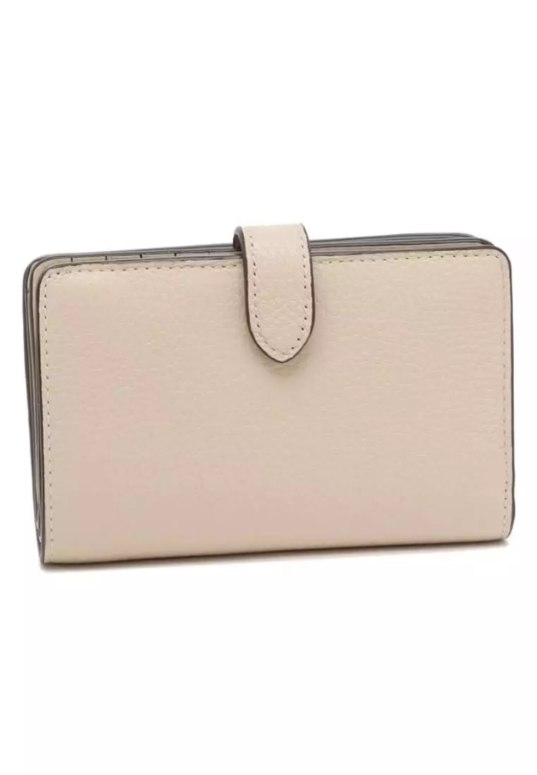 Kate Spade Leila Medium Compact Bifold Wallet Light Sand