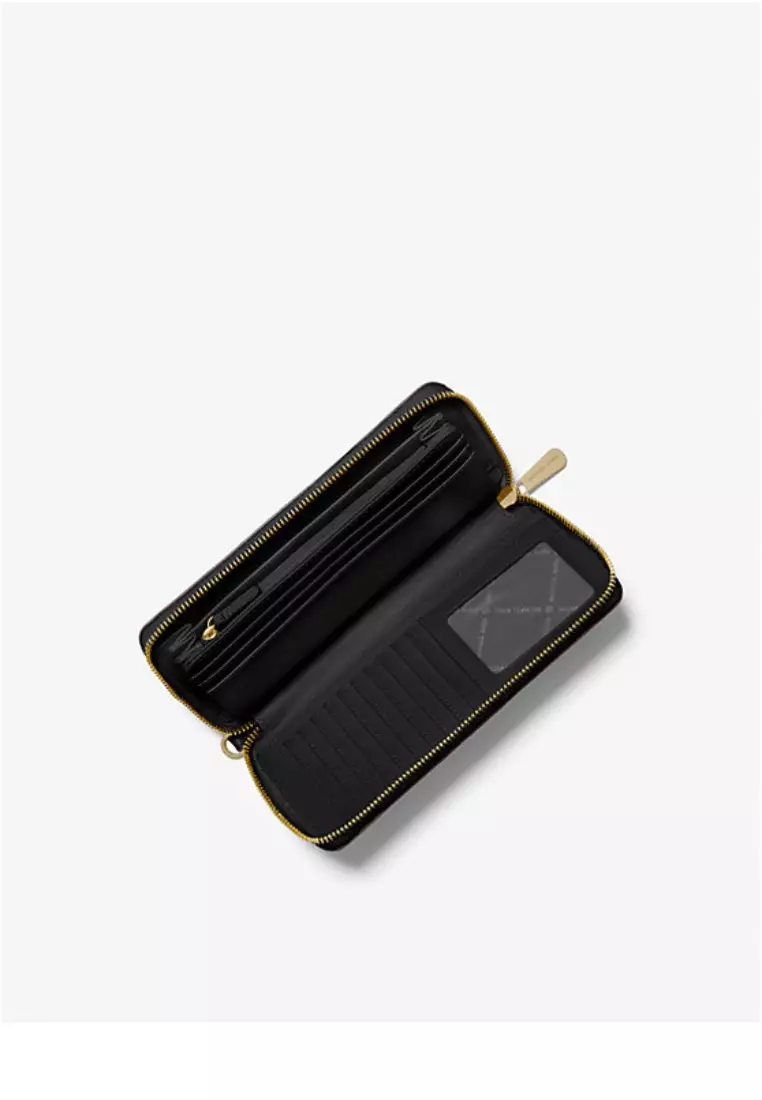 Michael Kors Jet Set Travel Large Pebbled Leather Wristlet