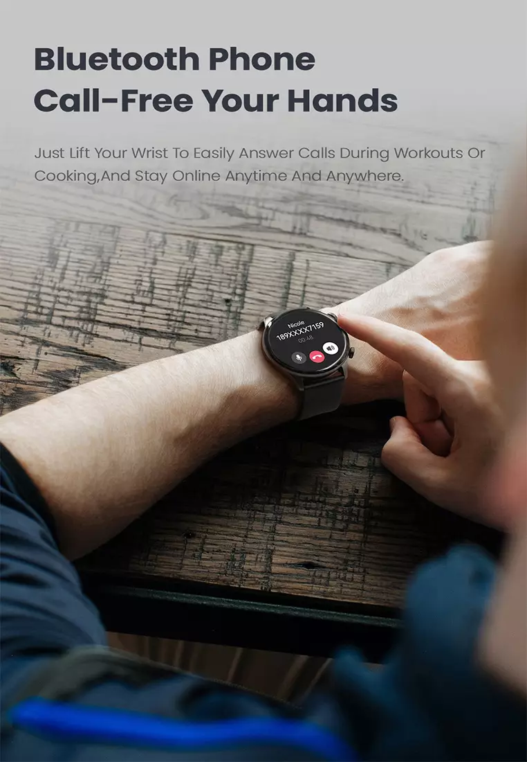 Solar Plus RT3 LS16 (Silver) Smartwatch Fitness Tracker BT Phone Calls 105 Sports 7 Days Battery Life