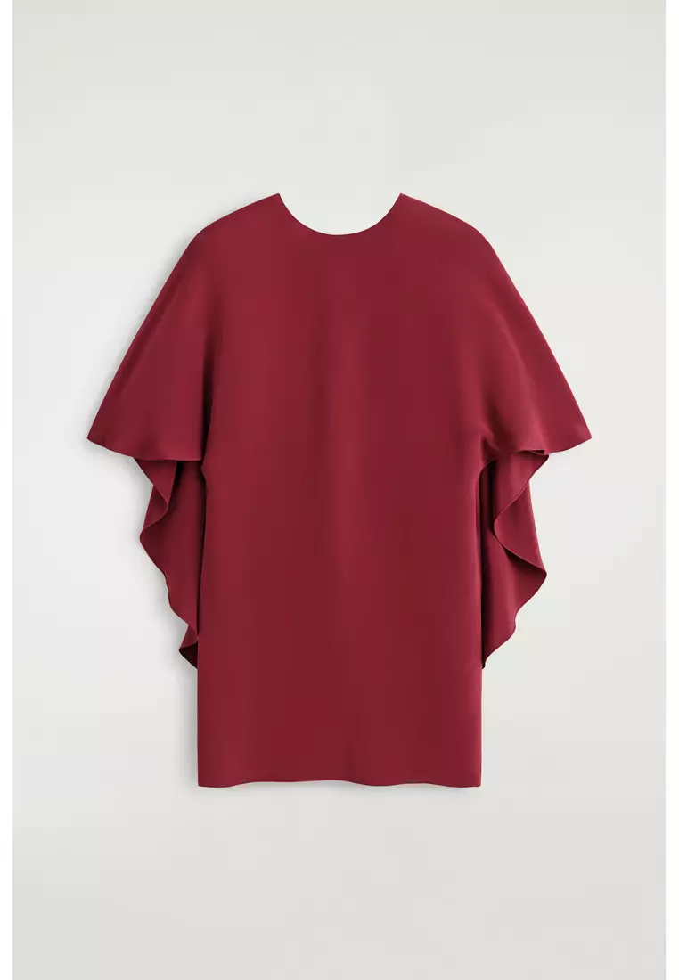 DRAPED SILK MINI DRESS