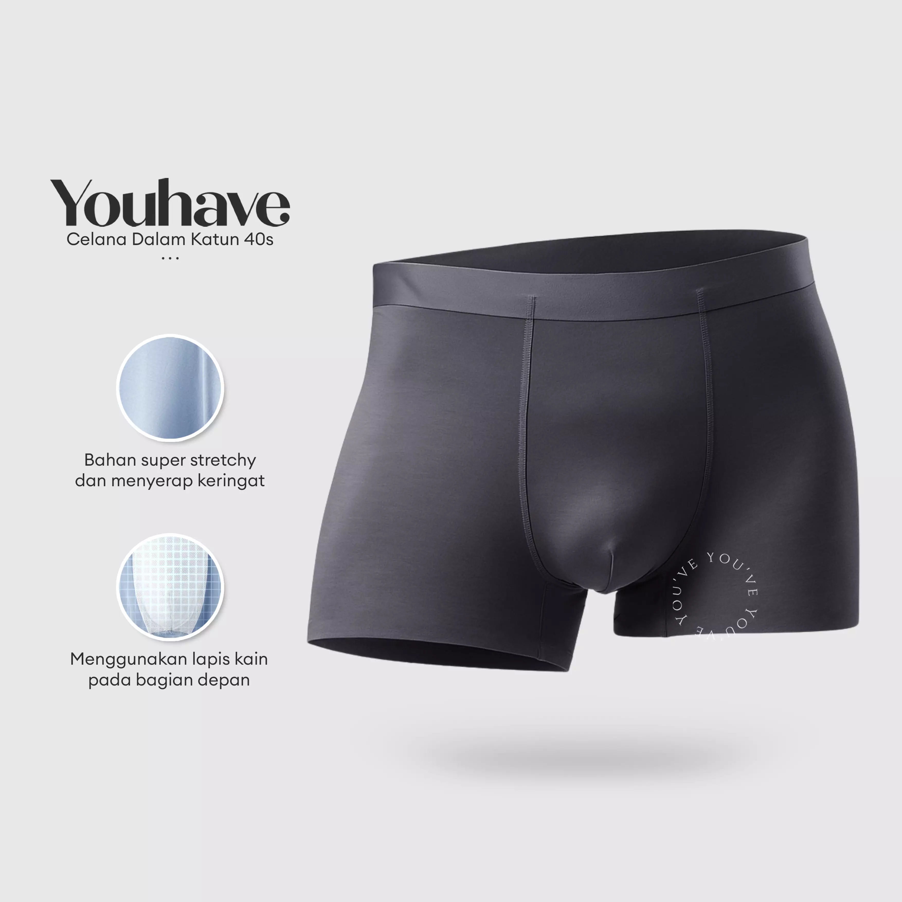 YouHave Celana Dalam Boxer Pria Brief Cowo Bahan Katun Bambu Bamboo CD Pria Dewasa Cotton 120005