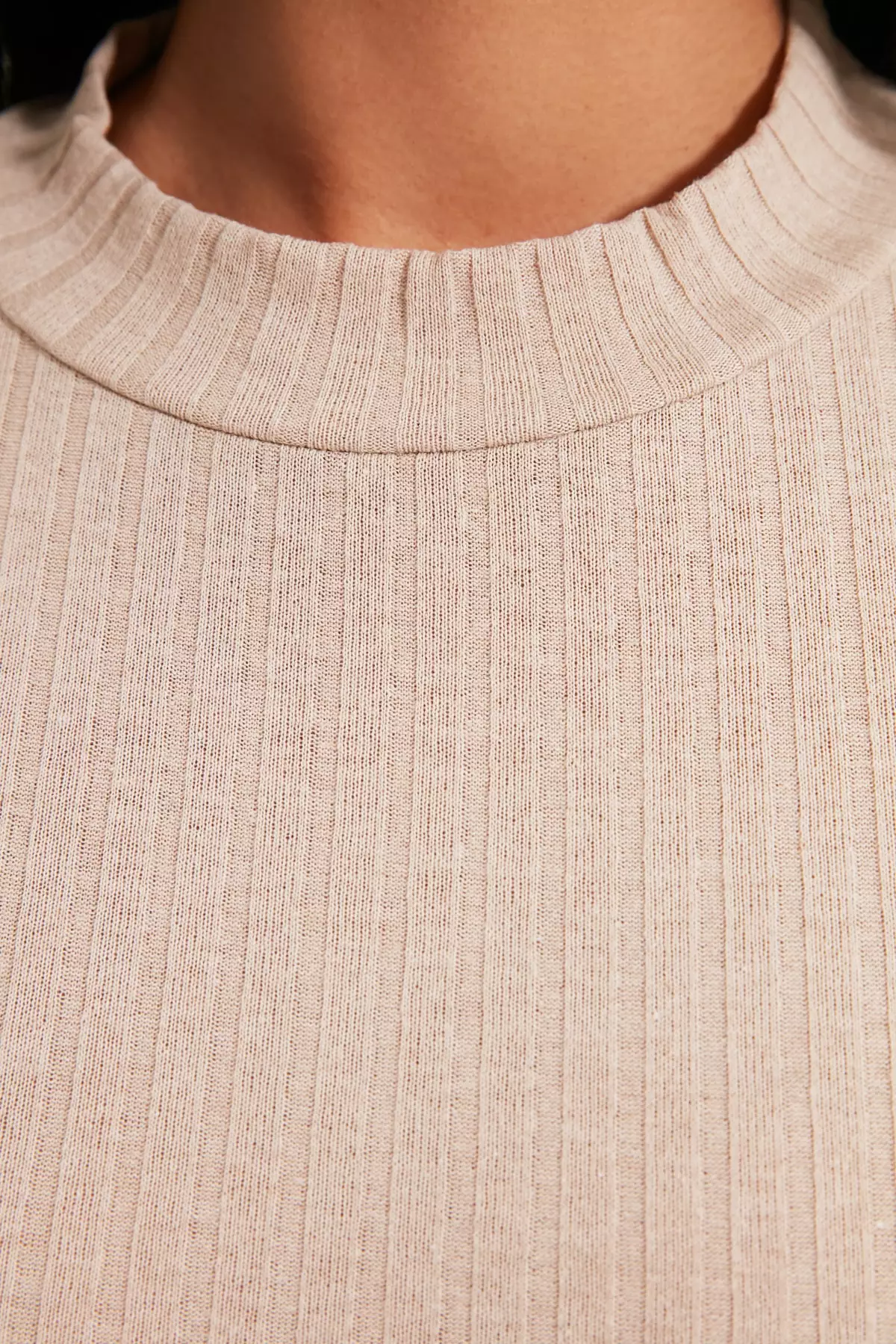Ribbed High Neck Bodysuit
